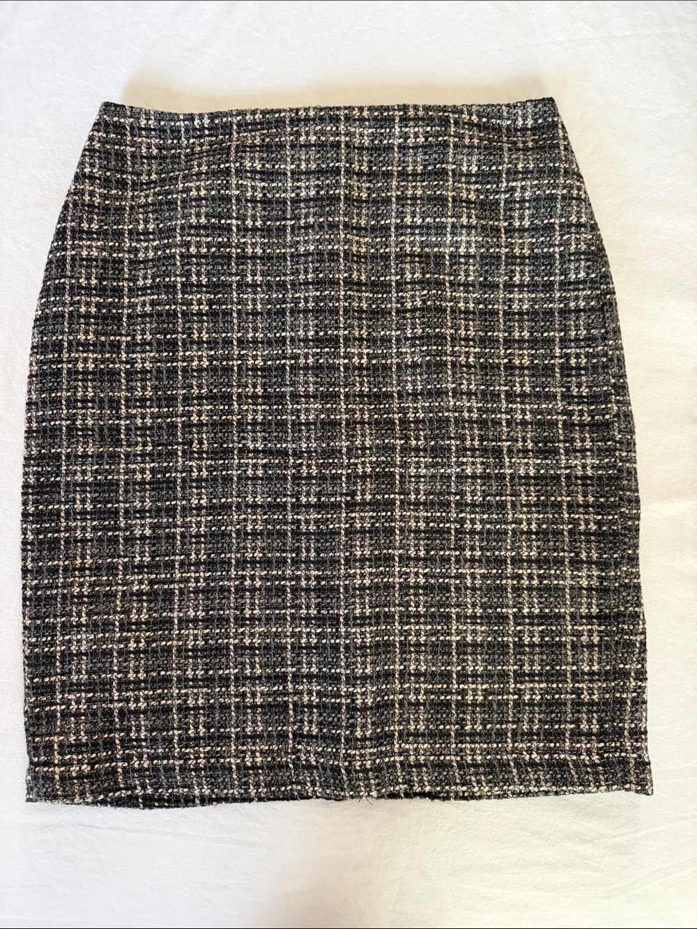 Banana Republic Black & White Tweed Pencil Skirt